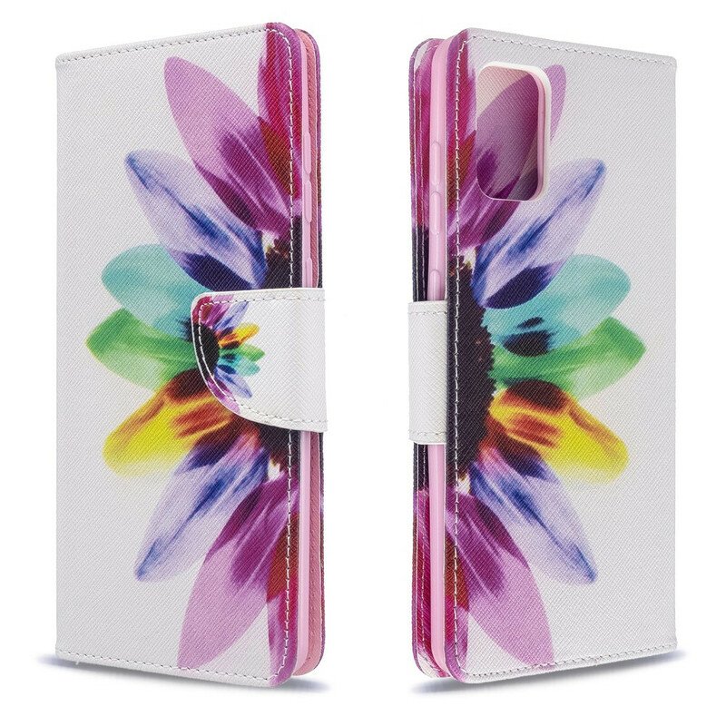 Folio-fodral Samsung Galaxy A71 Akvarell Blomma