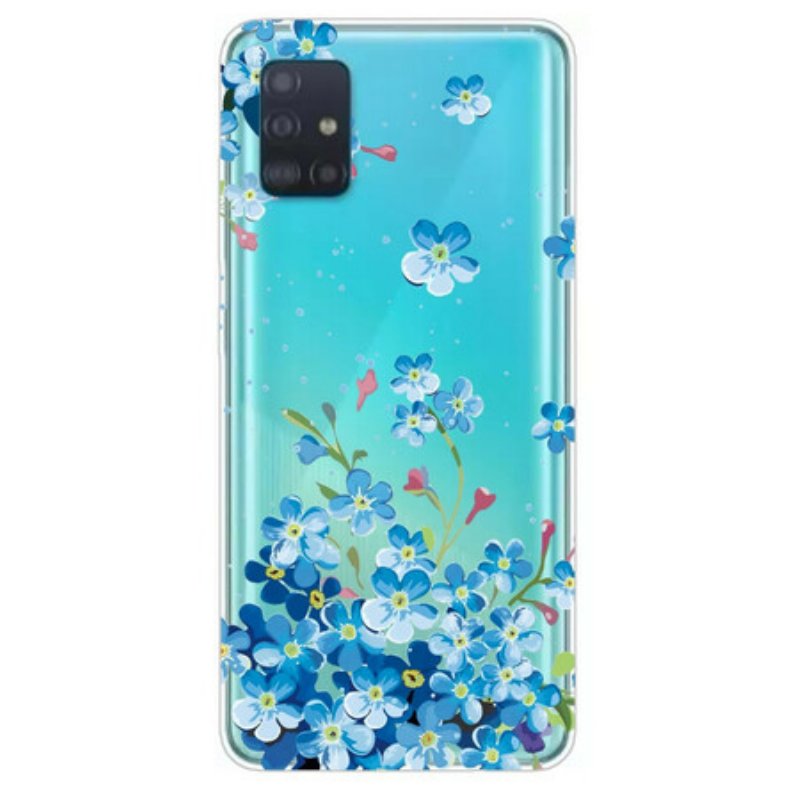 Mobilskal Samsung Galaxy A71 Blå Blommor