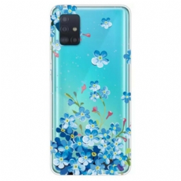 Mobilskal Samsung Galaxy A71 Blå Blommor