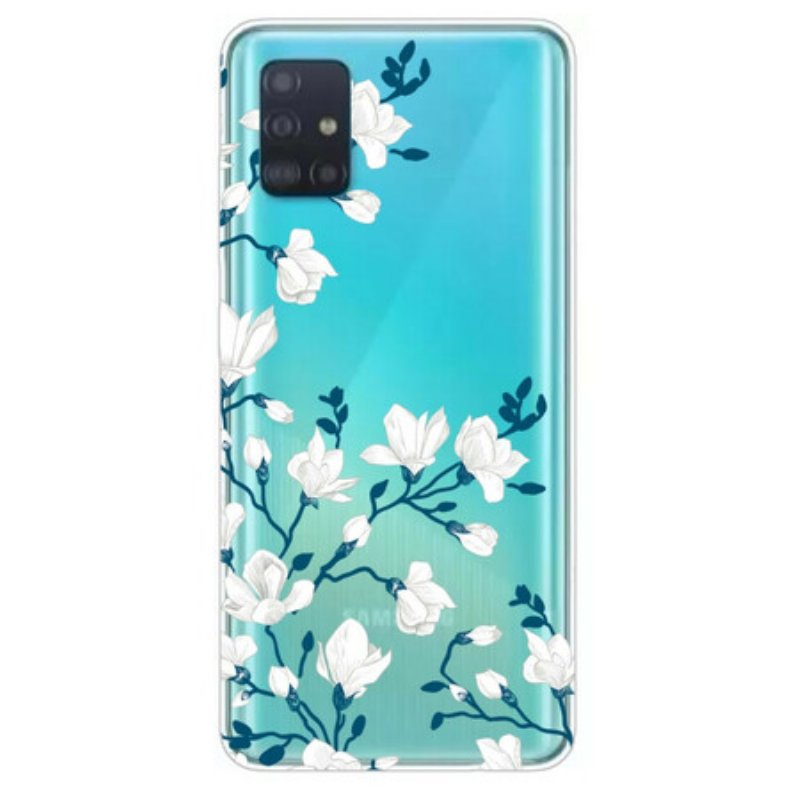 Mobilskal Samsung Galaxy A71 Vita Blommor