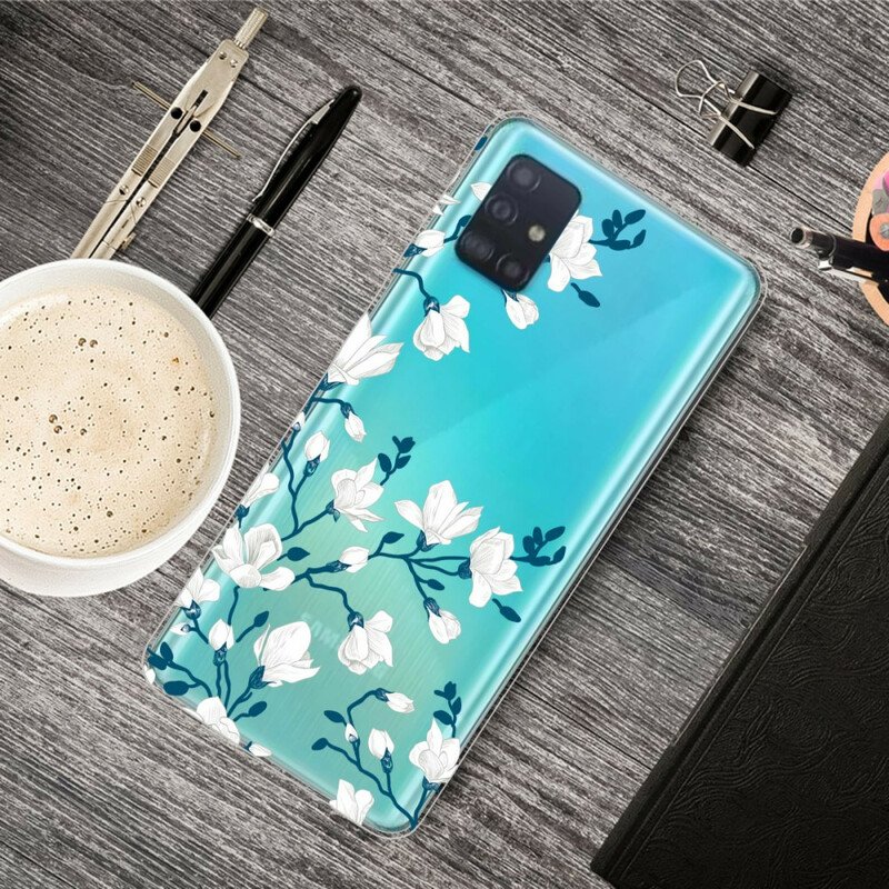 Mobilskal Samsung Galaxy A71 Vita Blommor