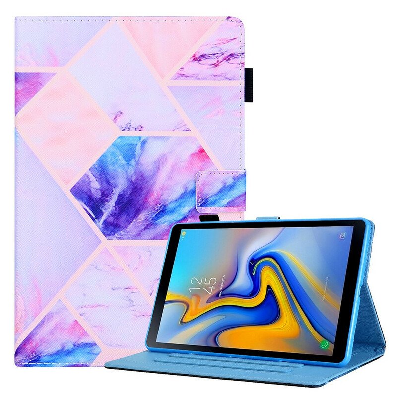 Fodral Samsung Galaxy Tab A7 Lite Marmor Geometri Design