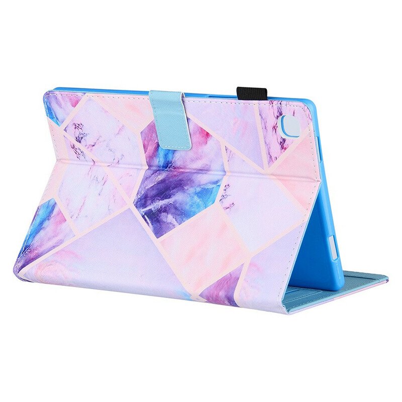 Fodral Samsung Galaxy Tab A7 Lite Marmor Geometri Design