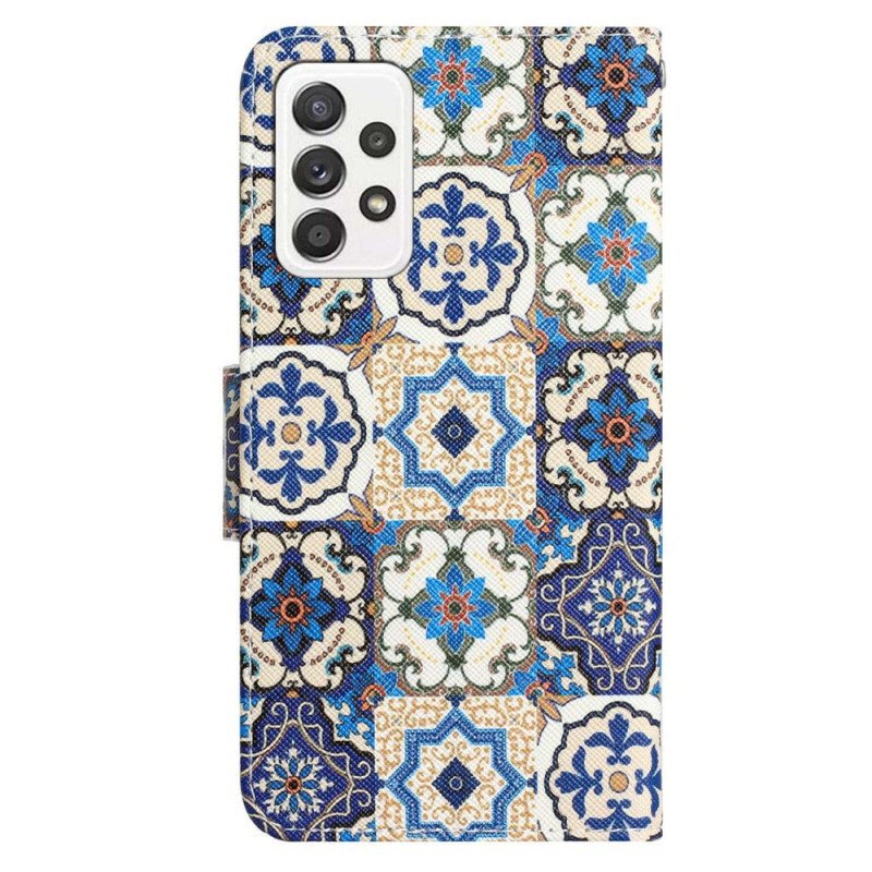 Fodral Samsung Galaxy A53 5G Med Kedjar Strappy Patchwork