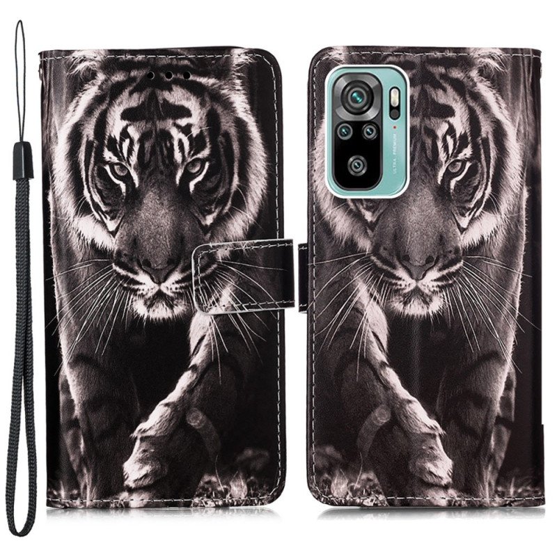 Folio-fodral Samsung Galaxy A53 5G Med Kedjar Strappy Night Tiger