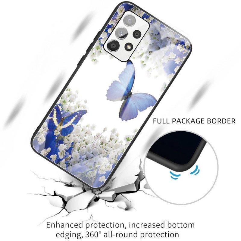 Skal Samsung Galaxy A53 5G Fjärilar Design Härdat Glas