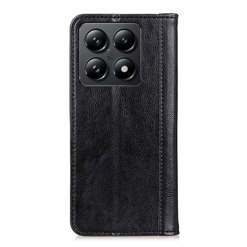 Folio-fodral Xiaomi 14t Pro Telefonfodral Split Läder