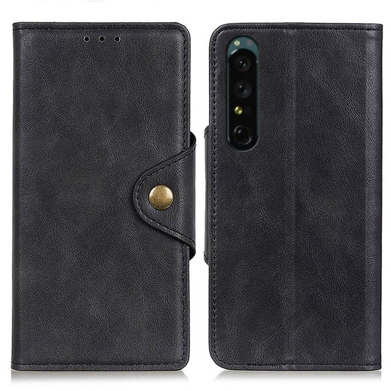 Fodral Sony Xperia 1 IV Knapp I Konstläder