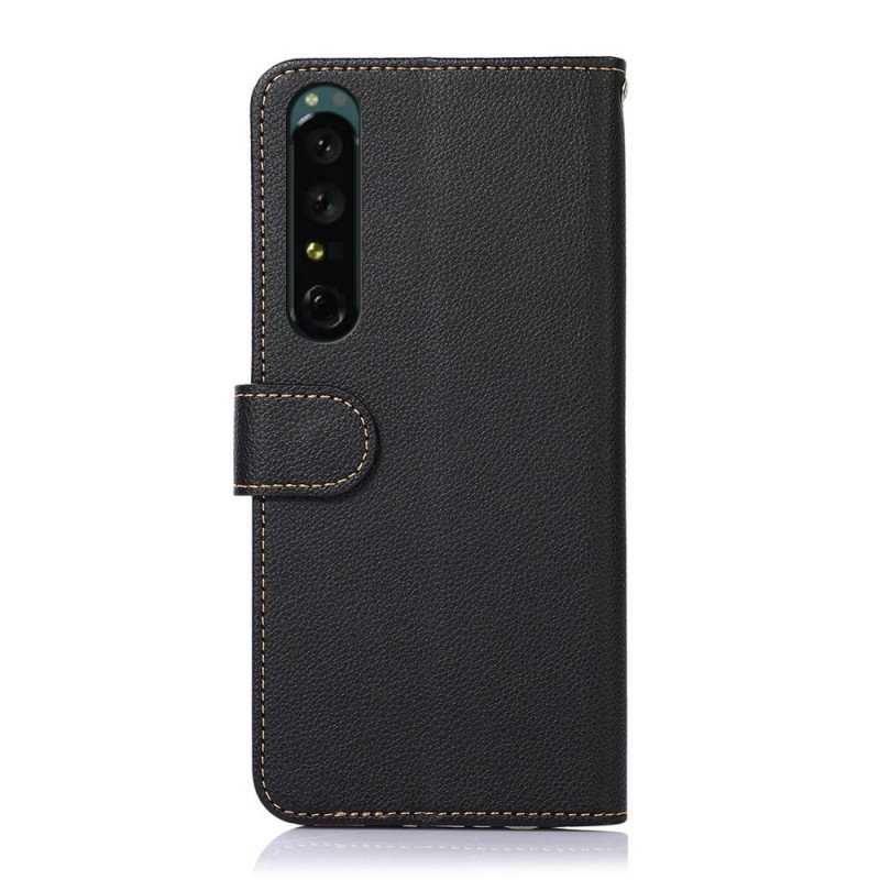 Fodral Sony Xperia 1 IV Lychee Style Rfid