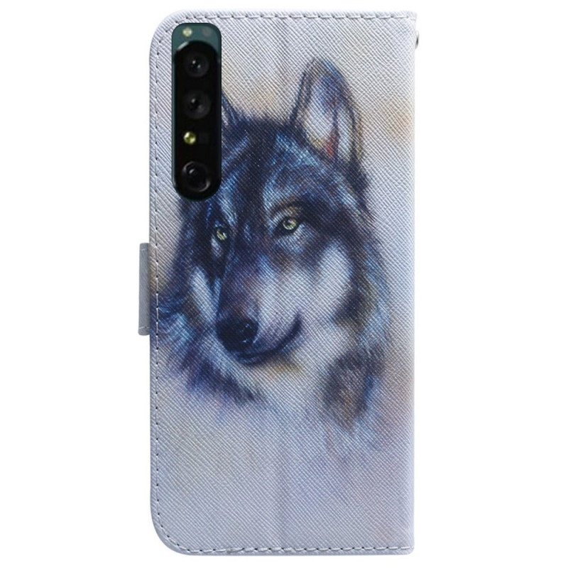 Folio-fodral Sony Xperia 1 IV Akvarell Hund