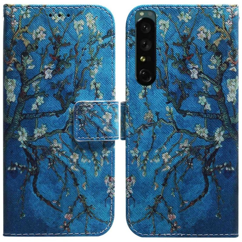 Folio-fodral Sony Xperia 1 IV Blommande Grenar