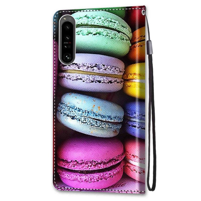 Läderfodral Sony Xperia 1 IV Macarons