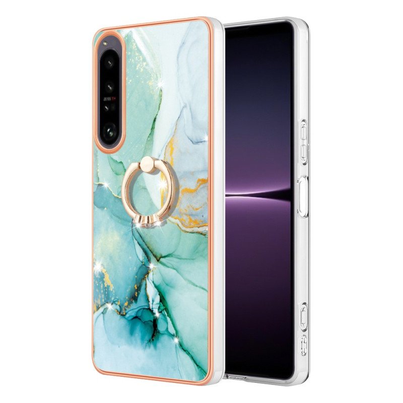 Skal Sony Xperia 1 IV Marmor Med Ringstöd