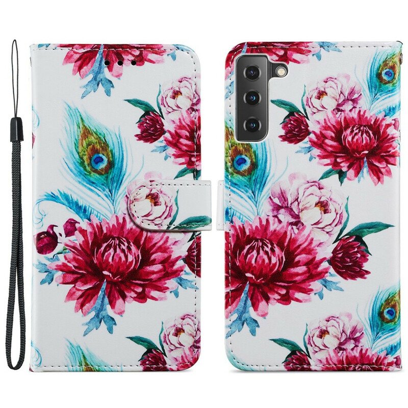 Fodral Samsung Galaxy S21 FE Intensiva Blommor