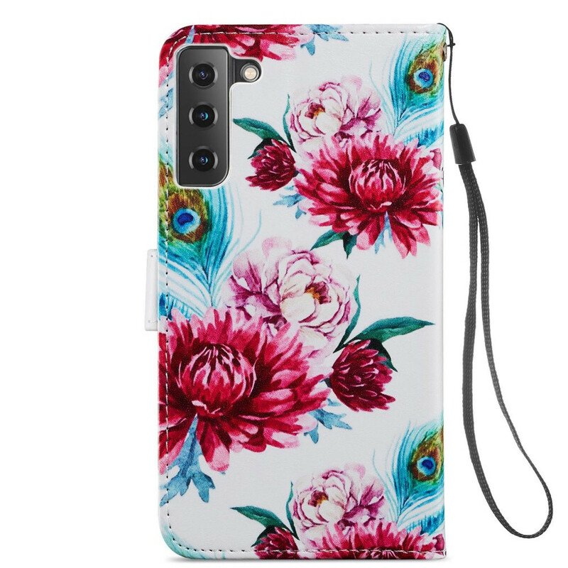 Fodral Samsung Galaxy S21 FE Intensiva Blommor