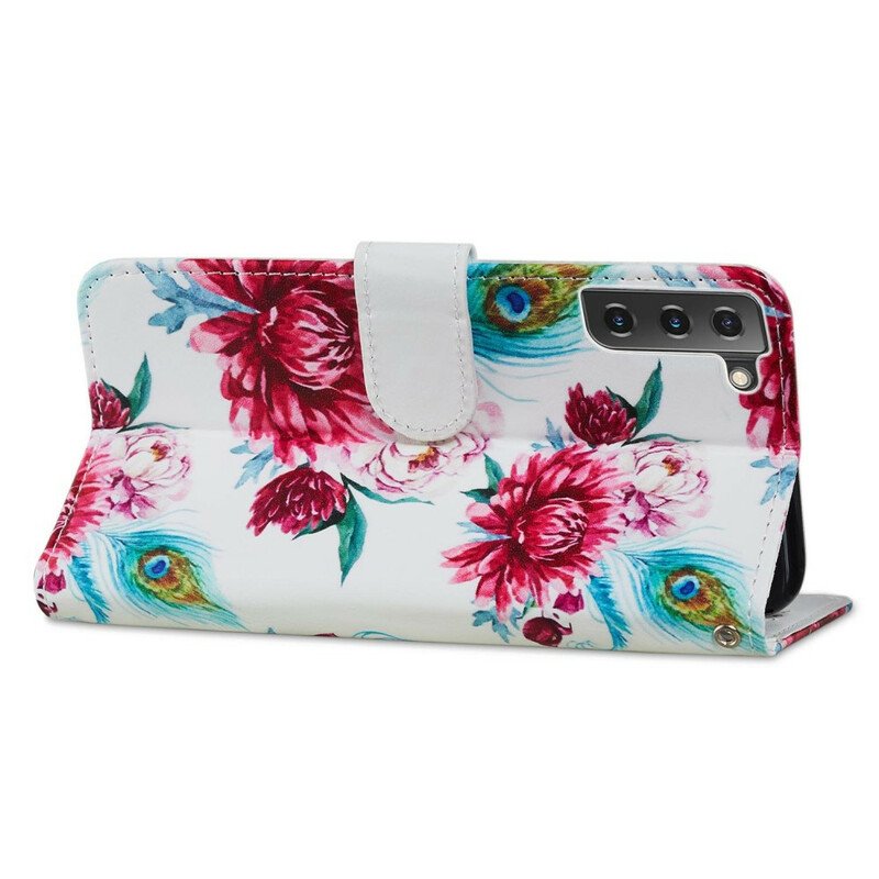 Fodral Samsung Galaxy S21 FE Intensiva Blommor