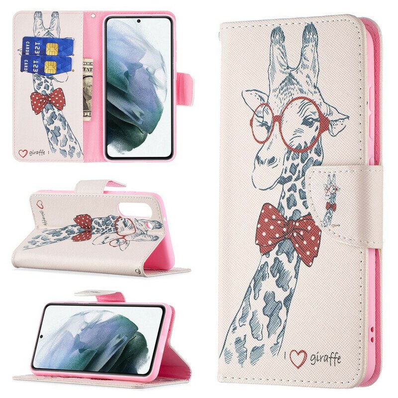 Folio-fodral Samsung Galaxy S21 FE Brainy Giraff