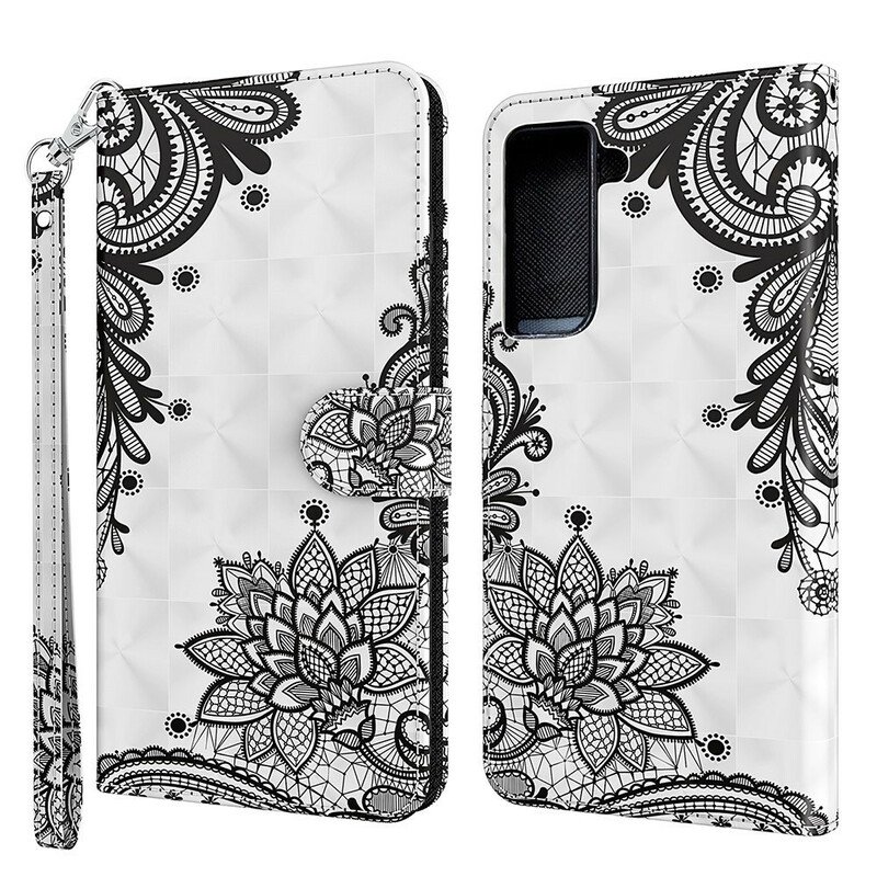 Folio-fodral Samsung Galaxy S21 FE Chic Spets