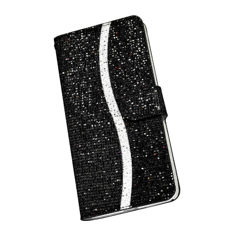 Folio-fodral Samsung Galaxy S21 FE Paljetter S Design