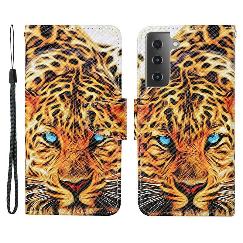 Folio-fodral Samsung Galaxy S21 FE Tiger Med Snodd