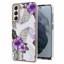 Mobilskal Samsung Galaxy S21 FE Violett Blommor