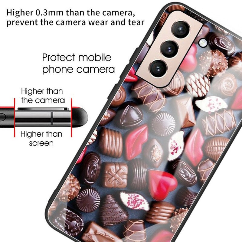 Skal Samsung Galaxy S21 FE Chokladhärdat Glas