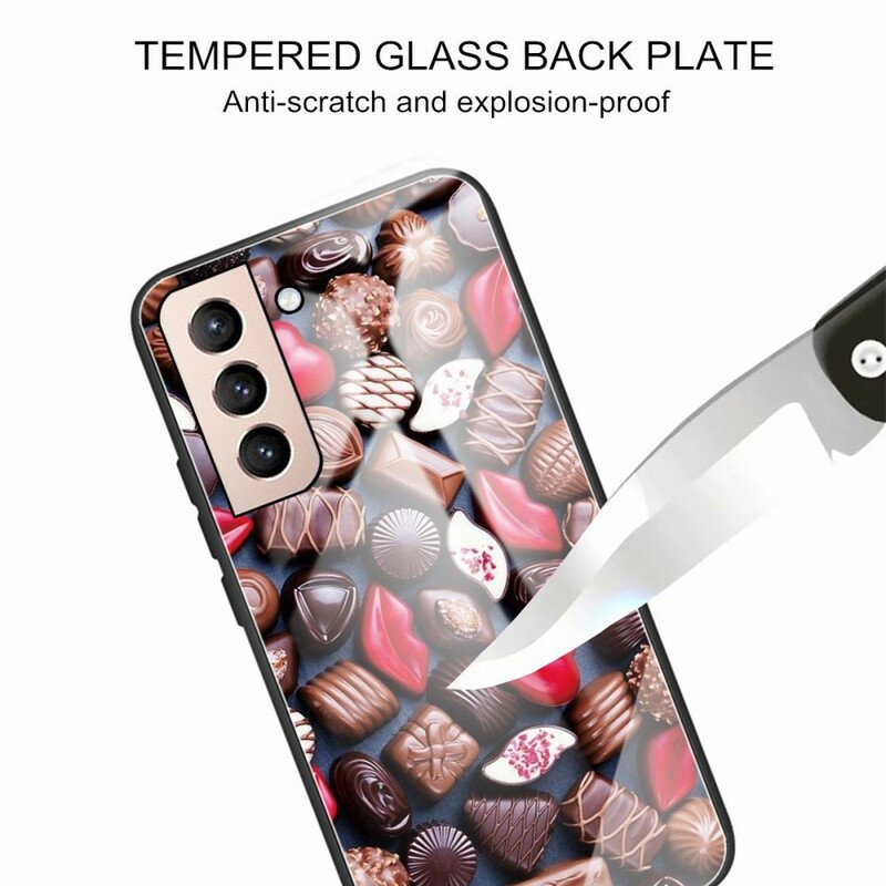 Skal Samsung Galaxy S21 FE Chokladhärdat Glas