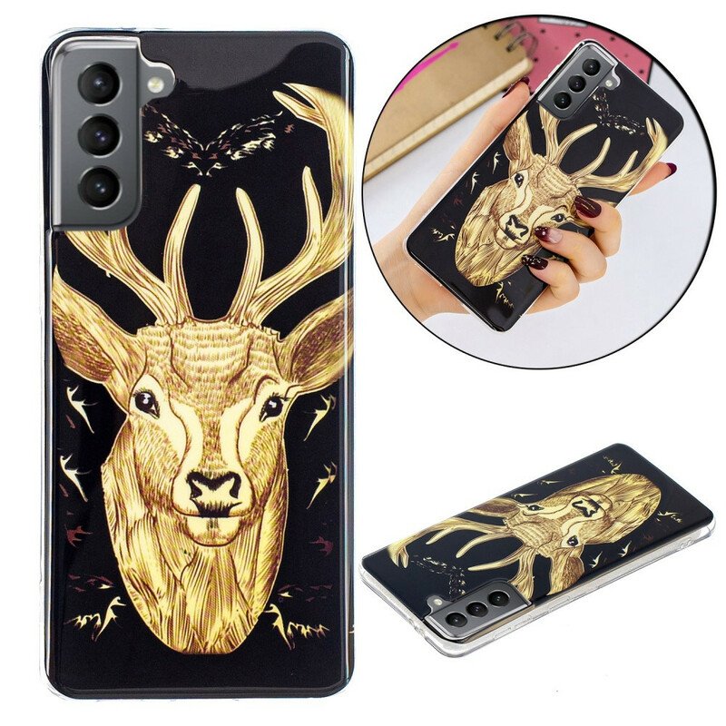 Skal Samsung Galaxy S21 FE Fluorescerande Majestic Deer