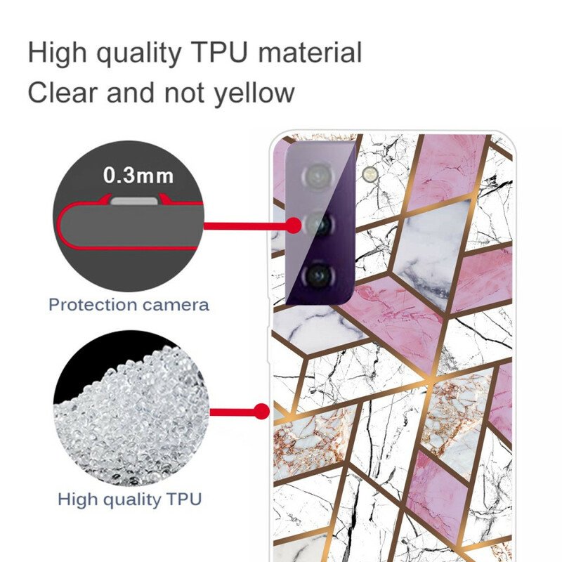 Skal Samsung Galaxy S21 FE Geometrisk Marmor