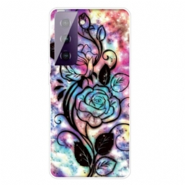 Skal Samsung Galaxy S21 FE Grafiska Blommor