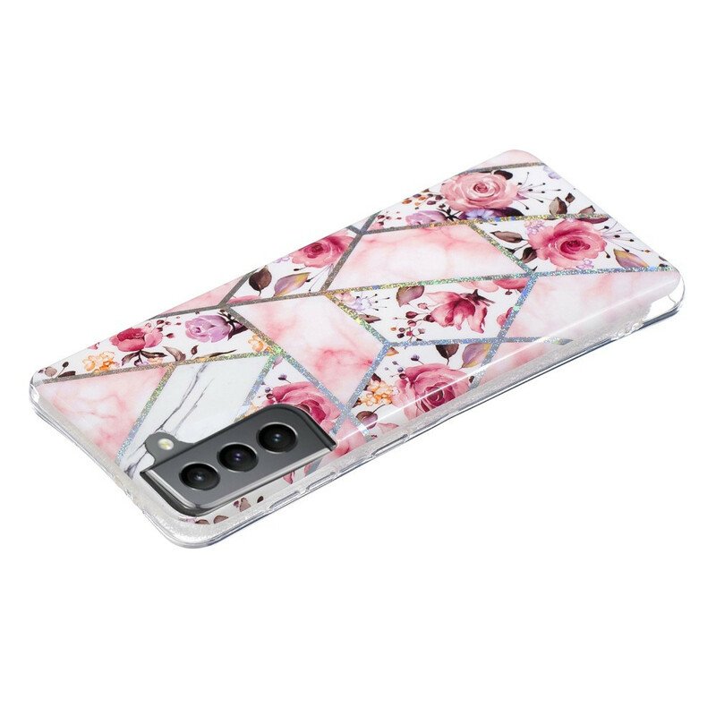 Skal Samsung Galaxy S21 FE Marmorerade Blommor