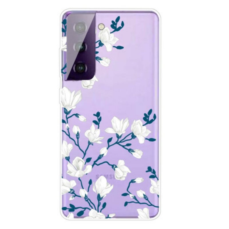 Skal Samsung Galaxy S21 FE Vita Blommor