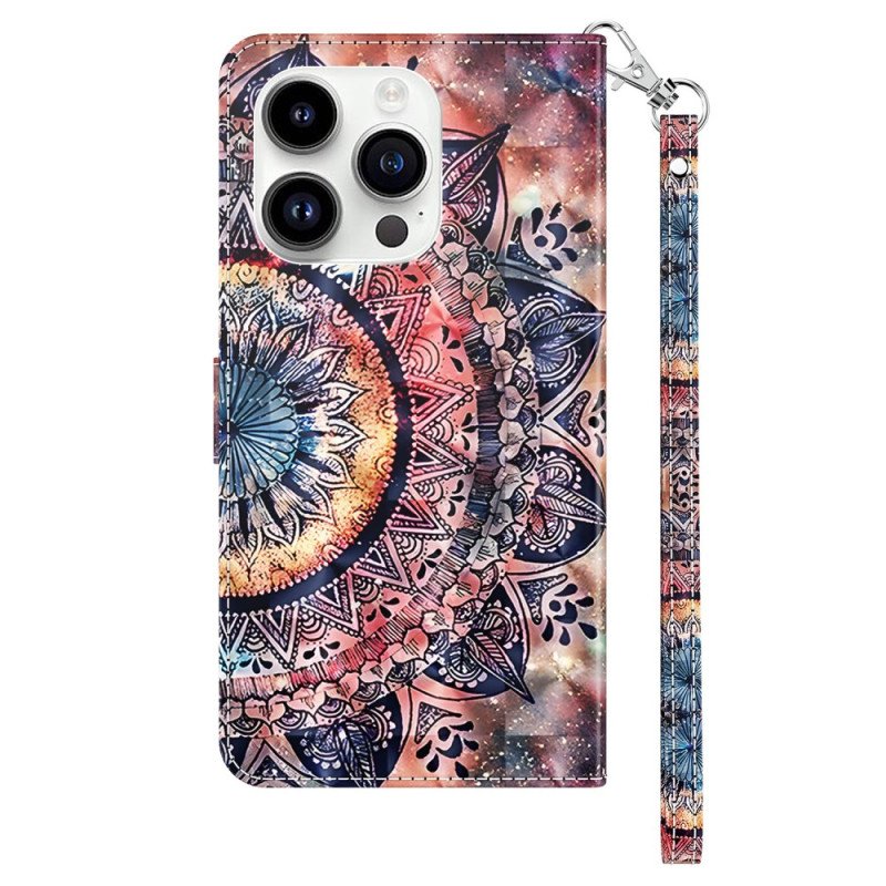 Fodral iPhone 15 Pro Max Med Kedjar Mandala Med Rem