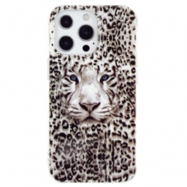 Mobilskal iPhone 15 Pro Max Fluorescerande Leopard