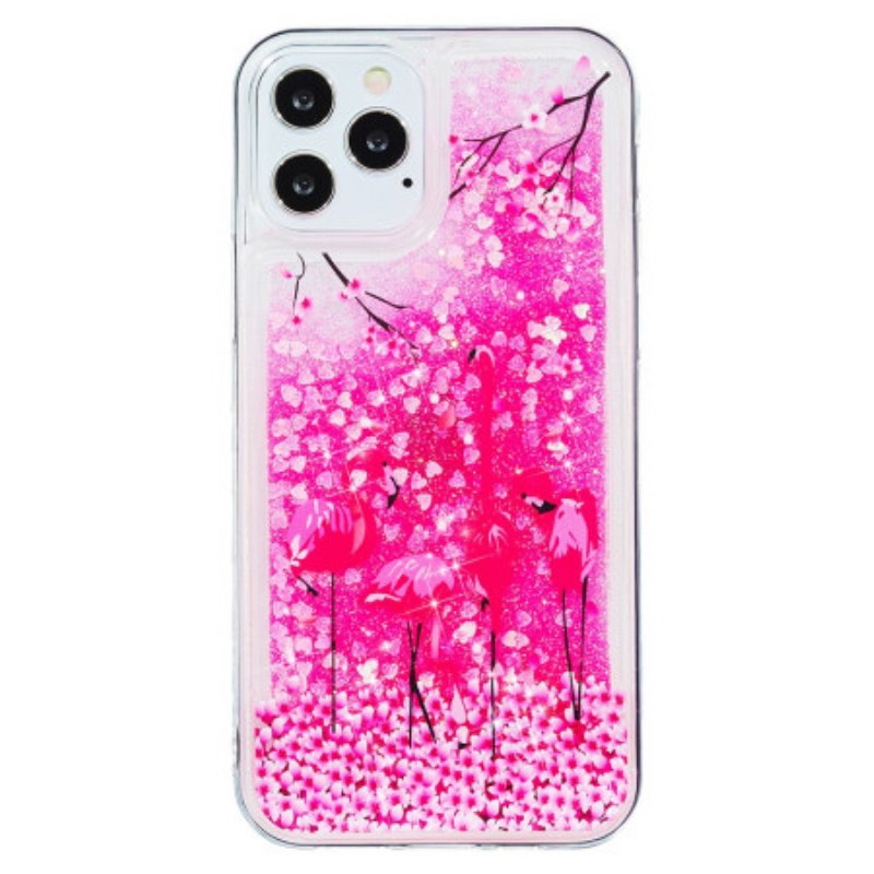 Skal iPhone 15 Pro Max Flamingo Glitter