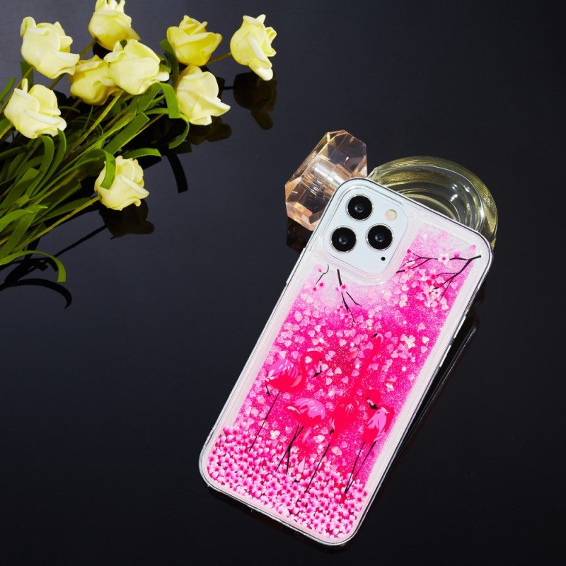 Skal iPhone 15 Pro Max Flamingo Glitter