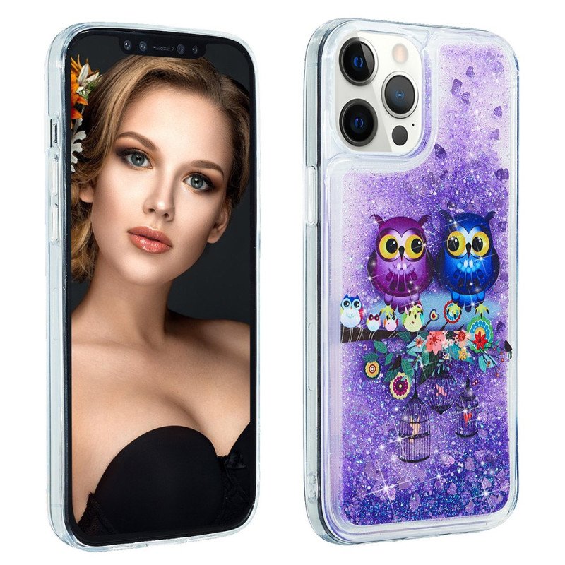 Skal iPhone 15 Pro Max Glitter Par Ugglor