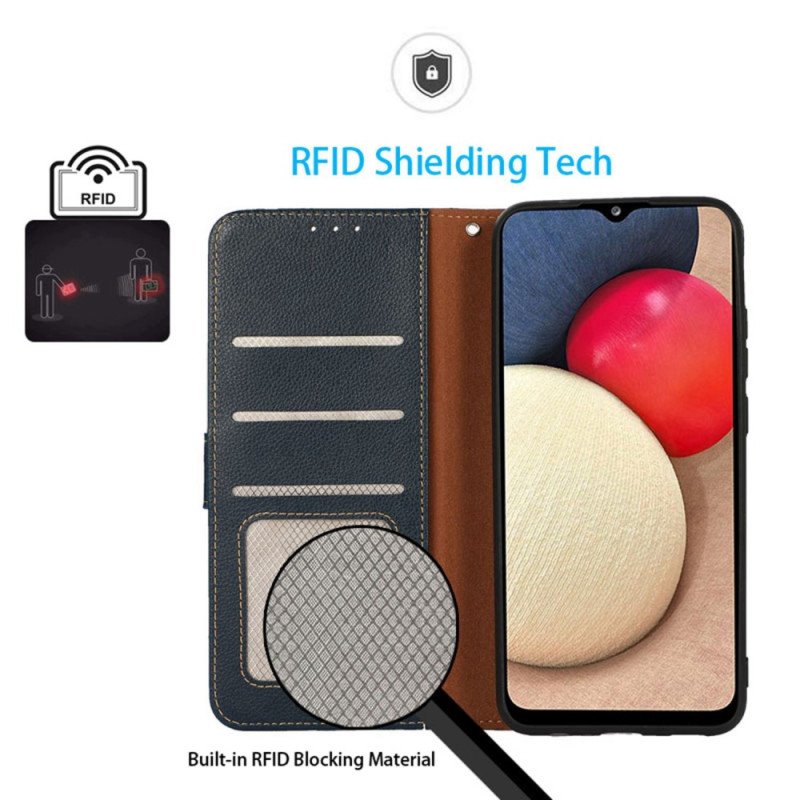 Fodral Poco M5 Lychee Style Rfid Khazneh