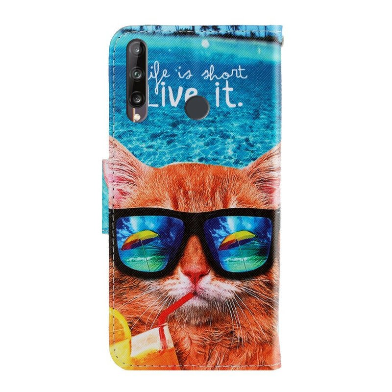 Fodral Huawei Y7p Med Kedjar Cat Live It Strappy