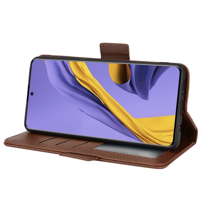 Fodral Samsung Galaxy A51 5G Folio-fodral Flap Double Nya Färger