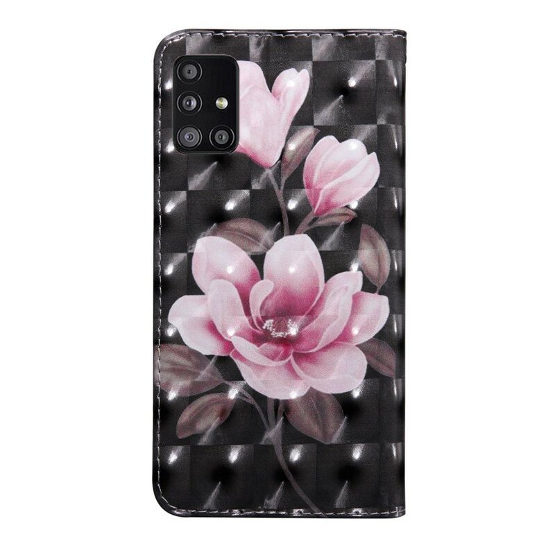 Läderfodral Samsung Galaxy A51 5G Blomma Blommor