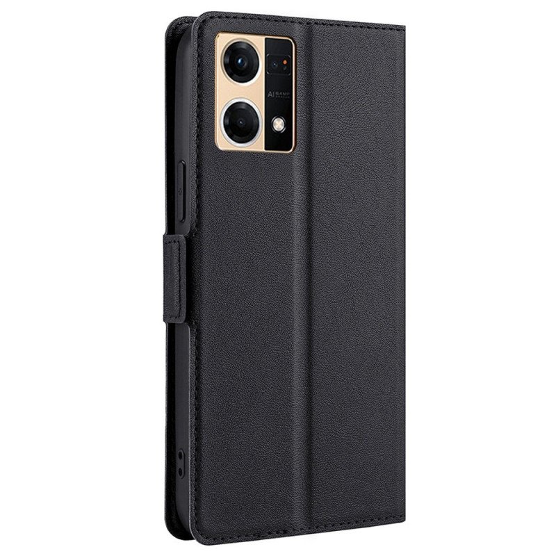 Fodral Oppo Reno 7 Finesse Dubbellås