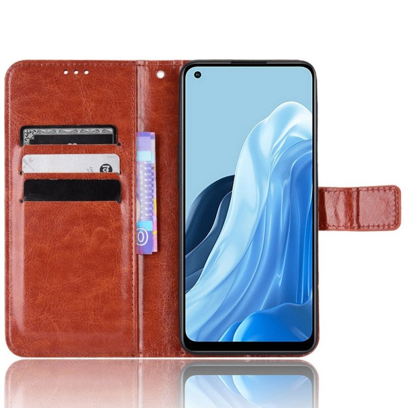 Folio-fodral Oppo Reno 7 Flashig Konstläder