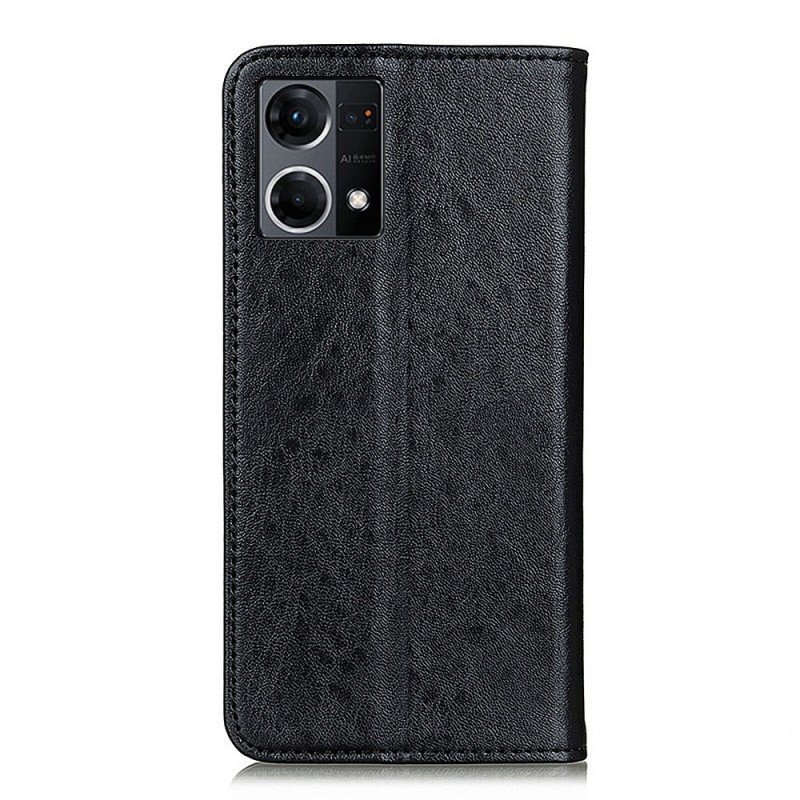 Folio-fodral Oppo Reno 7 Läderfodral Texturerat Konstläder