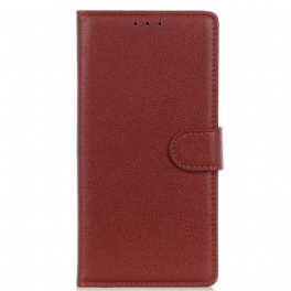 Folio-fodral Oppo Reno 7 Traditionell Litchi-läderstil