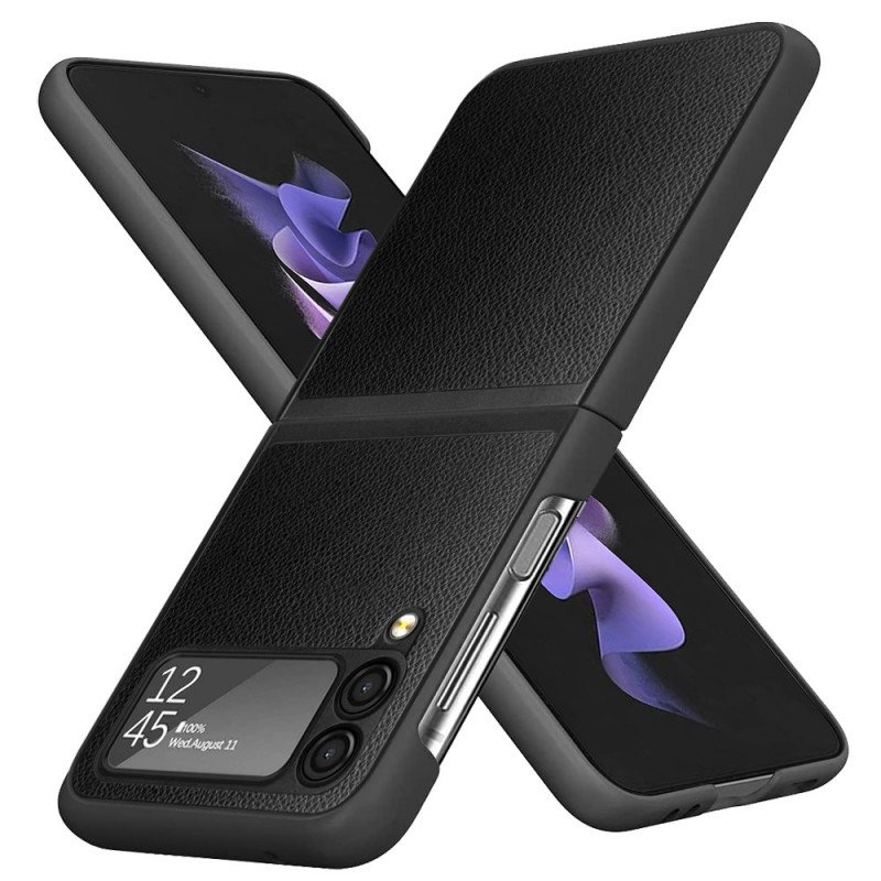 Folio-fodral Skal Samsung Galaxy Z Flip 3 5G Läderfodral Litchi Läderstil 2 Delar