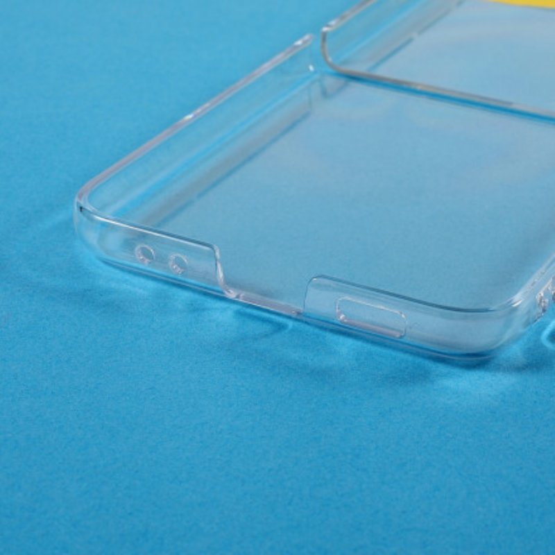 Folio-fodral Skal Samsung Galaxy Z Flip 3 5G Läderfodral Transparent