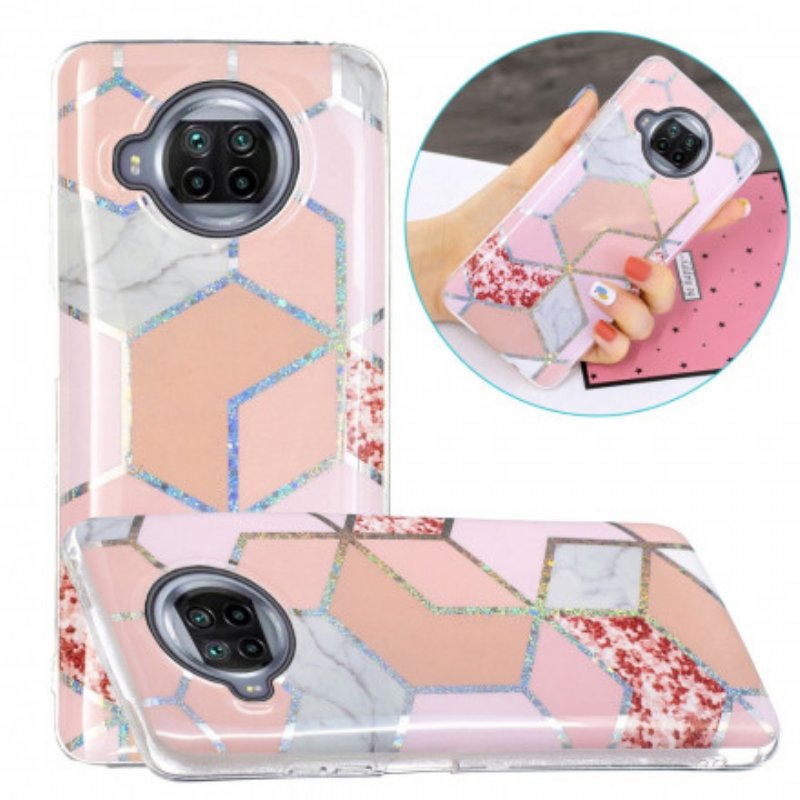 Skal Xiaomi Mi 10T Lite Glitter Design Marmor