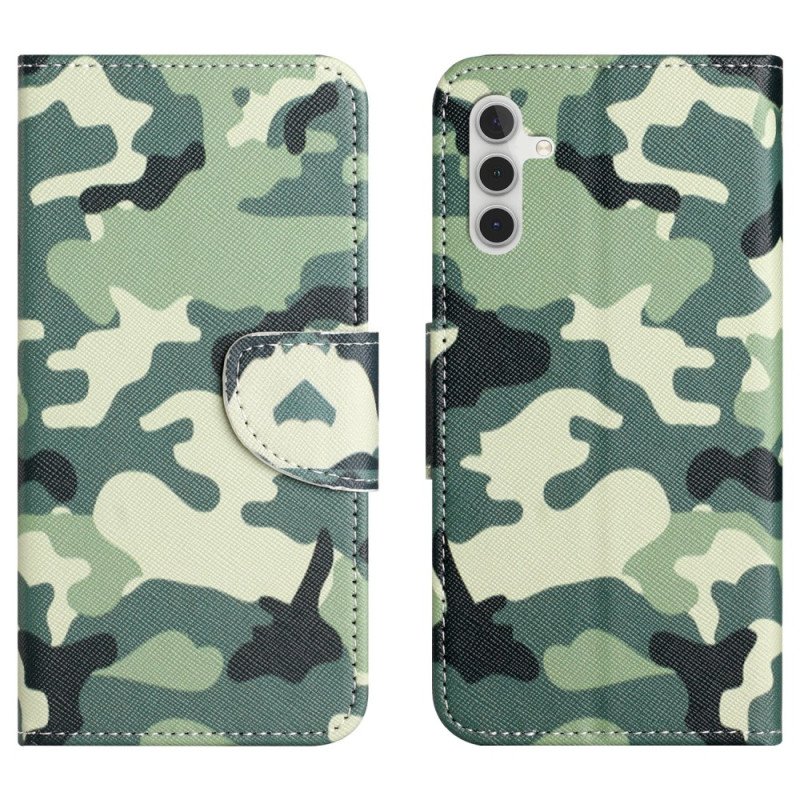 Fodral Samsung Galaxy S24 5g Militärt Kamouflage Med Rem