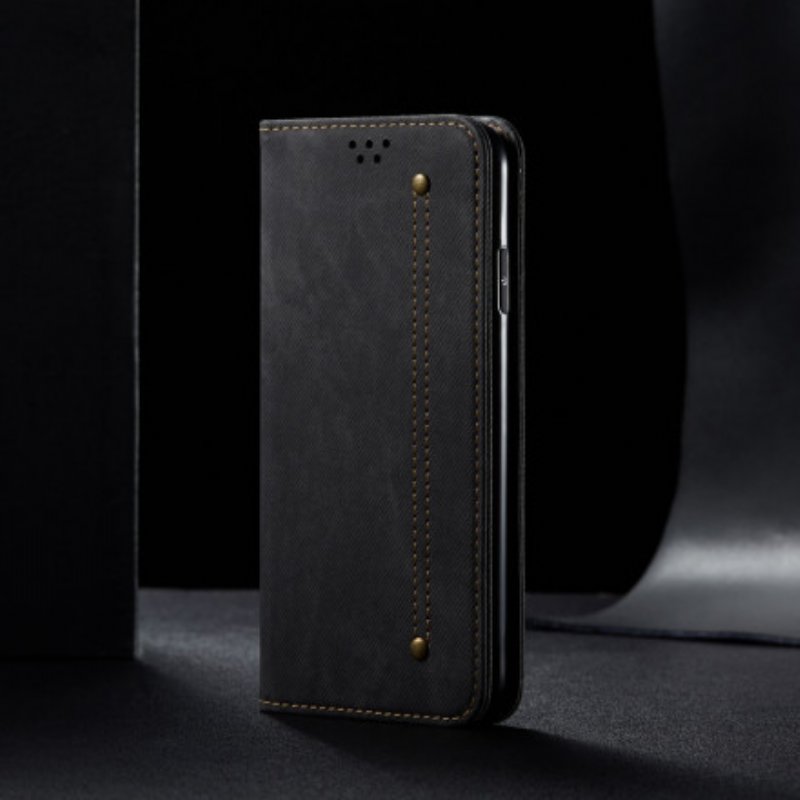 Folio-fodral Xiaomi Mi 11 (5G) Läderfodral Denim Tyg